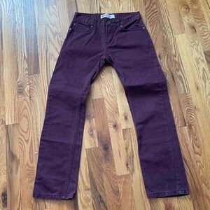 Levi's 511 Youth Boy SZ 14R W27xL27 Jeans Slim Fit 5-Pocket Dark Plum Purple